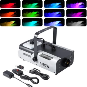 1500W Smoke Fog Machine 3in1 RGB Stage Fogger LED Stage Effect Remote DJ Show US - Picture 1 of 12