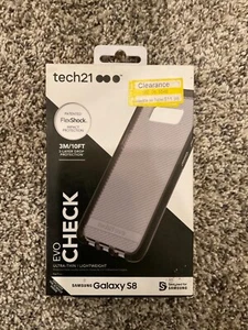 Tech21 Evo karierte flexible Hülle für Samsung Galaxy S8 - Smokey schwarz klar - Bild 1 von 3