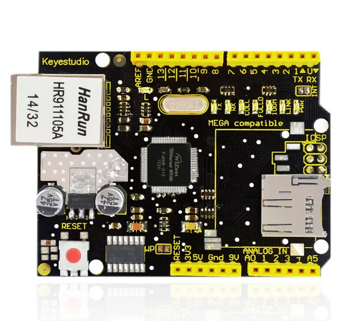 Keyestudio W5100 Ethernet Shield per Arduino R3 per Mega 2560 scheda di sviluppo - Immagine 1 di 3