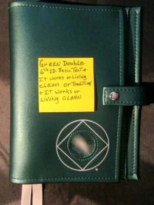 Narcotics Anonymous NA Basic Text 6th How & Why Green Book Cover Living Clean - Image 1 of 4