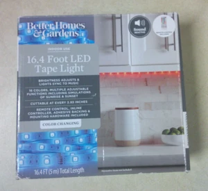 Better Homes Indoor 16.4 Ft LED Tape Lights Adjustable Light Sync 16 Colors - Picture 1 of 4