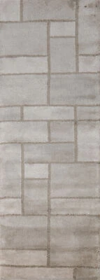 Geometrischer Moderner Orientalischer Läufer Teppich 2x7 Belgischer Teppich - Bild 1 von 4