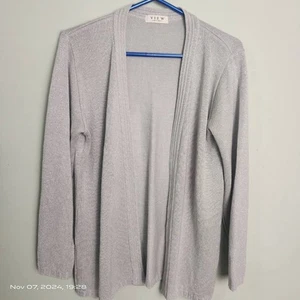 Cárdigan abierto relajado ligero acogedor para mujer talla 8 gris - Imagen 1 de 5