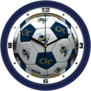 Georgia Bulldogs Soccer 11.5" Wall Clock with Silent Sweep - Picture 1 of 1