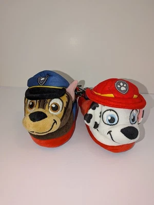 Paw Patrol Marshall & Chase 3D Plush Toddler Boys Slip-on Slippers 7/8 New - Image 1 of 4