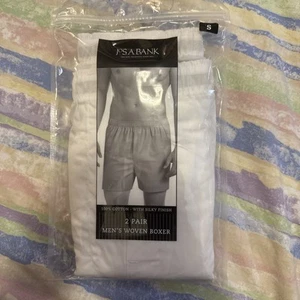 Boxer uomo JosA Bank piccolo due paia boxer cotone a quadri intimo corto bianco - Foto 1 di 3