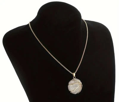 Goldfarbene Basketballkette - Halskette - Herren Damen HipHop , Sport Street NEU - Bild 1 von 4