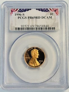 1996 S 1C Lincoln prova di centesimo PCGS PR69DCAM (511.844) - Foto 1 di 4