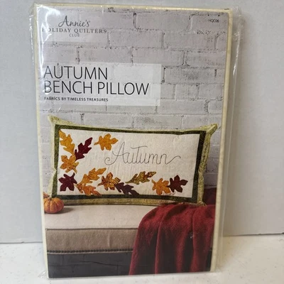 Annies Holiday Quilter Otoño Otoño Hojas Banco Almohada Edredón Kit de Apliques Nuevo Foto 1 de 3