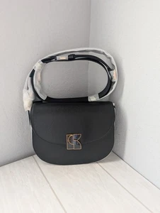 Nuevo con etiquetas Bolso Kate Spade KI476 Dakota Mediano Sillín Cuero Negro Cartera $378 Minorista - Imagen 1 de 4
