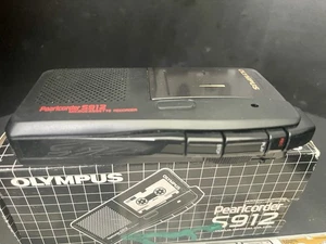 Olympus Pearlcorder S912 MicroCassette Voice Recorder Dictaphone Black “Nice” - Picture 1 of 6