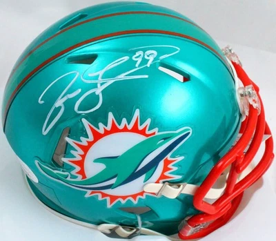 Mini Casco Jason Taylor Autografiado Miami Dolphins Flash Speed-JSA W *Blanco Foto 1 de 4