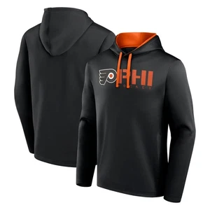 Men's Logo Athletic Black Philadelphia Flyers Head Start Pullover Hoodie - Picture 1 of 3