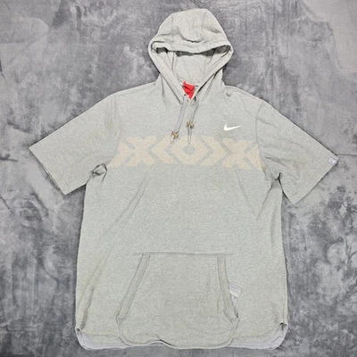 Nike Air Pivot N7 Hoodie Mens XL Gray Short Sleeve Gym Training Sweatshirt - Image 1 of 4