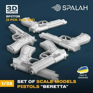 Beretta pistols (5 pcs) Scale Model Kit 1:35 Spalah SP17735 - Picture 1 of 1