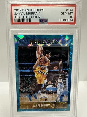 2017-18 Panini Hoops Jamal Murray Teal Explosion PSA 10 - Imagem 1 de 4