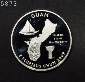 2009-S Guam Washington *Silver* Quarter "Proof" - Picture 1 of 2
