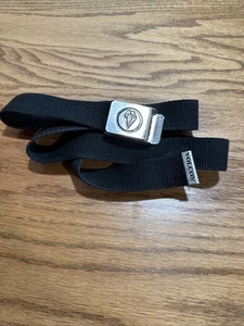VOLCOM STONE SKATEBOARDS BLACK WEB BELT W BUCKLE BOTTLE OPENER VTG 90S Y2K SKATE - Picture 1 of 6