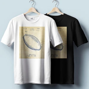 NFL Football Vintage T-Shirt - Ball Sketch Figur Grafik | Unisex Heavy Cotton - Bild 1 von 4