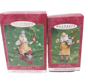 Hallmark Andenken Ornamente Spielzeugmacher Weihnachtsmann #1 (2000) & #2 (2001) - Bild 1 von 11