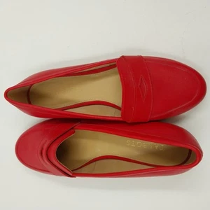 Mocasín Talbots para mujer rojo de cuero napa Ryan plano Penny Keeper dormir en 7W nuevo de Lote Antiguo - Imagen 1 de 7