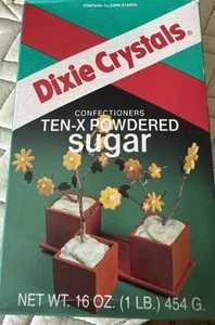 Vintage Dixie Crystals scatola di zucchero in polvere Savannah GA USA nuovo vecchio magazzino - Foto 1 di 2