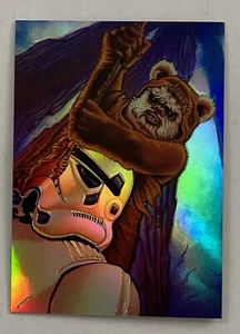 1996 Topps Star Wars Finest Refractor #17 WICKET W. WARRICK Gold Back MINT - Picture 1 of 3