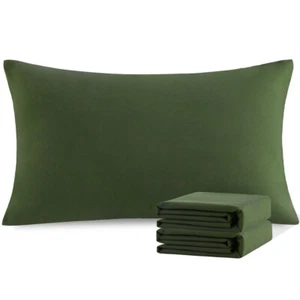Solid Color Pillowcase Simple Stylish Envelope Pillow Case Easy Care 2 Pack - Picture 1 of 41