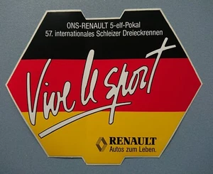 Aufkleber Motorsport ONS Renault 5-elf-Pokal Schleizer Dreieck 14,5 x 11,5 cm - Bild 1 von 2