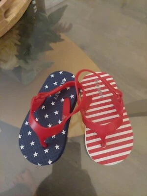 Sandalias antiguas azul marino para niños pequeños estrellas y rayas 18-24 meses Foto 1 de 3