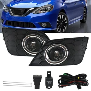 For 2016 17 2018 2019 Nissan Sentra Bumper Fog Lights Fog Lamp Wiring Switch Kit - Picture 1 of 9