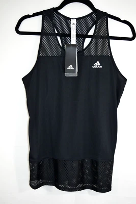 NEW Adidas Climalite Women Relay Tank Black Mesh accents, Tennis, gym,etc. Small - Image 1 of 4