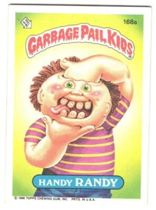 1986 Topps Garbage Pail Kids Series 5 Handy Randy #168a - Picture 1 of 2