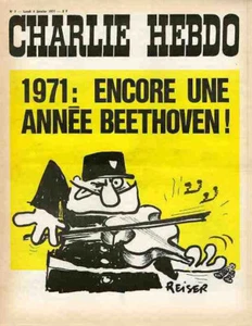 "CHARLIE HEBDO N°7 du 4/1/1971" REISER : 1971 ENCORE UNE ANNÉE BEETHOVEN ! - Imagen 1 de 1
