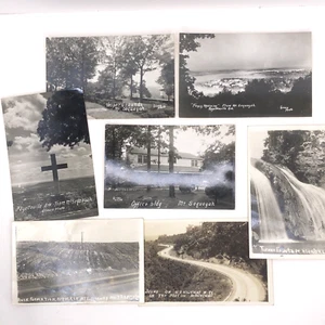 Lot 7 1940's Real Picture Postcard Glossy Post Card RPPC Arkansas Oklahoma - Picture 1 of 9