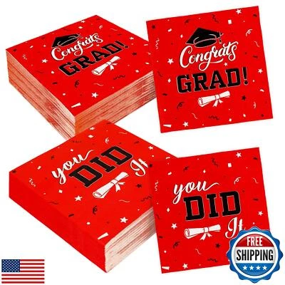 Graduation Napkins Party Decorations, 50 PCS Graduation Napkins Class of 2025 - Image 1 of 4