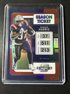 2021 Panini Contenders Optic Damien Harris Season Ticket #43 Red /175 Patriots - Picture 1 of 2