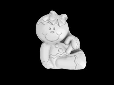 Gingerbread Girl Style 2 Mold, Bath Bomb Mold, Soap Mold, Chocolate Mold, Crafts - Image 1 of 4