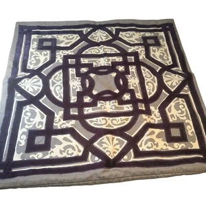 Z Gallerie Toulouse Geometric Decorative Pillowcase Velvet Modern Zipper Cover - Picture 1 of 11