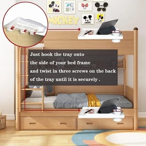 🆕 Estante de noche para cama litera dormitorio mesita de noche blanco con USB - Imagen 1 de 4