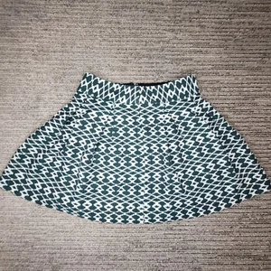 Banana Republic Size 0 Girls Skirt Ultra High Rise Zip Pattern Green - Picture 1 of 10