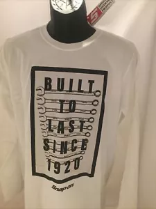 NEW! SNAP-ON TOOLS BUILT TO LAST WRENCH MENS SMALL SM LONG SLEEVE T-SHIRT WHITE - Picture 1 of 2