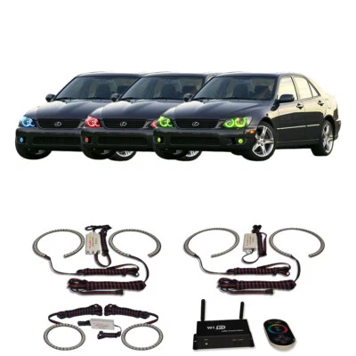Kit de faros antiniebla y halo RGB multicolor WIFI para Lexus is300 01-05 Foto 1 de 4