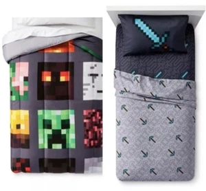 MINECRAFT Comforter and Sheet Set FULL DOUBLE 6 PIECE KIDS TEENS NIP - Picture 1 of 9