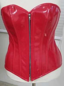 RED PVC Over bust Top Quality Fashion Gothic Corset - Picture 1 of 5