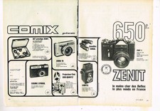 Publicité advertising 1974 (2 pages) cameras zenit E zorki 10 cosmic