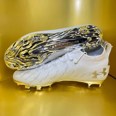 Under Armour Spotlight Lux MC Football Cleats White Mens 3023959-101 Size 14 - Image 1 of 4