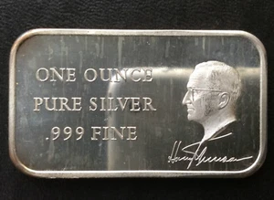 1972 Madison Mint Harry S. Truman MAD-20 Silver Art Bar A3268 - Bild 1 von 5