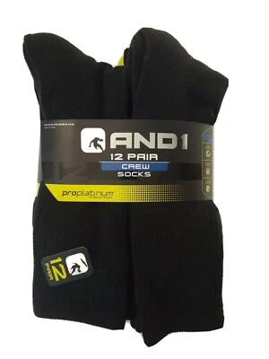 AND1 Negro 12 Pares Calcetines ProPlatinum Arco Compresión Proplatino Foto 1 de 4