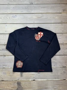 Red Ape Shirt Men’s XL Thermal Crew Neck Hip Hop Super Blac Y2K Big Tall College - Picture 1 of 8